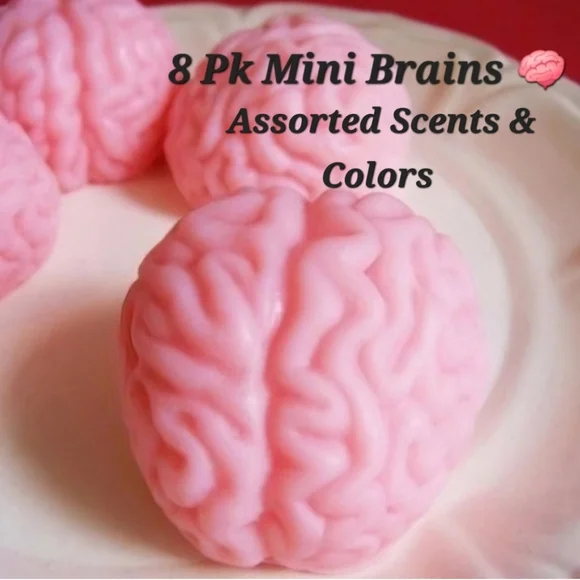 LAST 1❤️Hand Crafted Mini 🧠Brains 8 pack Mini Strawberry Soaps - Picture 1 of 5